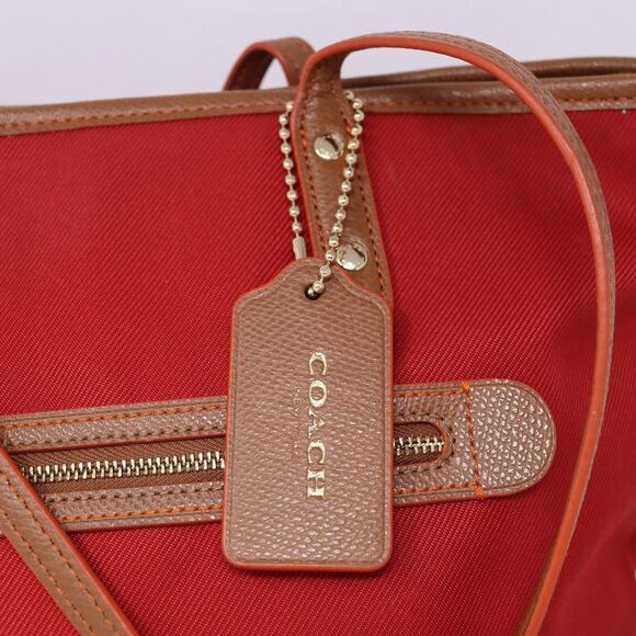 Coach Sawyer Tote F37237 - Classic Red Shoulder Bag - Picture 2 of 9